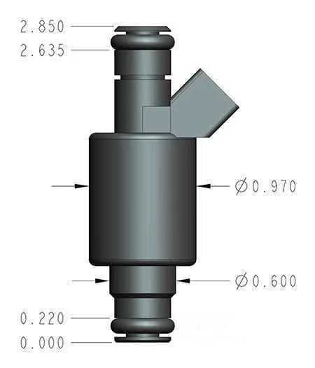 Holley EFI Holley Terminator X Fuel Injectors - Set of Eight 522-428 - Side View