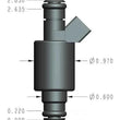 Load image into Gallery viewer, Holley EFI Holley Terminator X Fuel Injectors - Set of Eight 522-488 - Side View