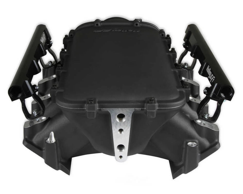 Holley EFI Holley Ultra Lo-Ram Manifold Kit Single Injector- Black 300-680BK fits GM LS3 / L92 - Additional View 6