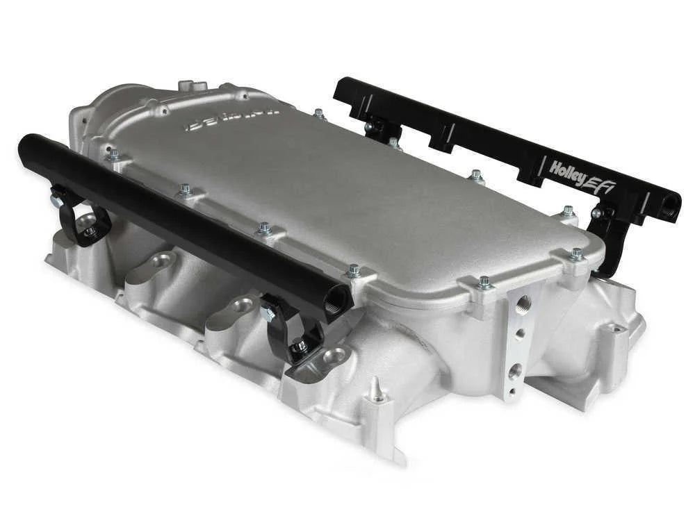 Holley EFI Holley Ultra Lo-Ram Manifold Kit Single Injector- Satin 300-680 fits GM LS3 / L92 - Additional View 5
