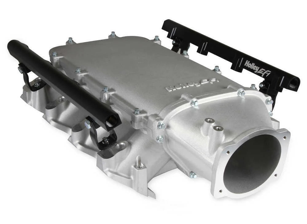 Holley EFI Holley Ultra Lo-Ram Manifold Kit Single Injector- Satin 300-680 fits GM LS3 / L92 - Additional View 9