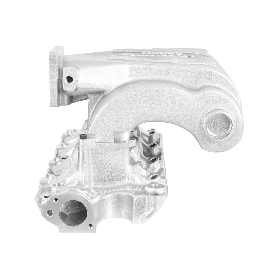 Holley EFI Intake Manifold 1986-1995 5.0L Upper and Lower E.O. Legal Shiny Finish 300-72S - Side View