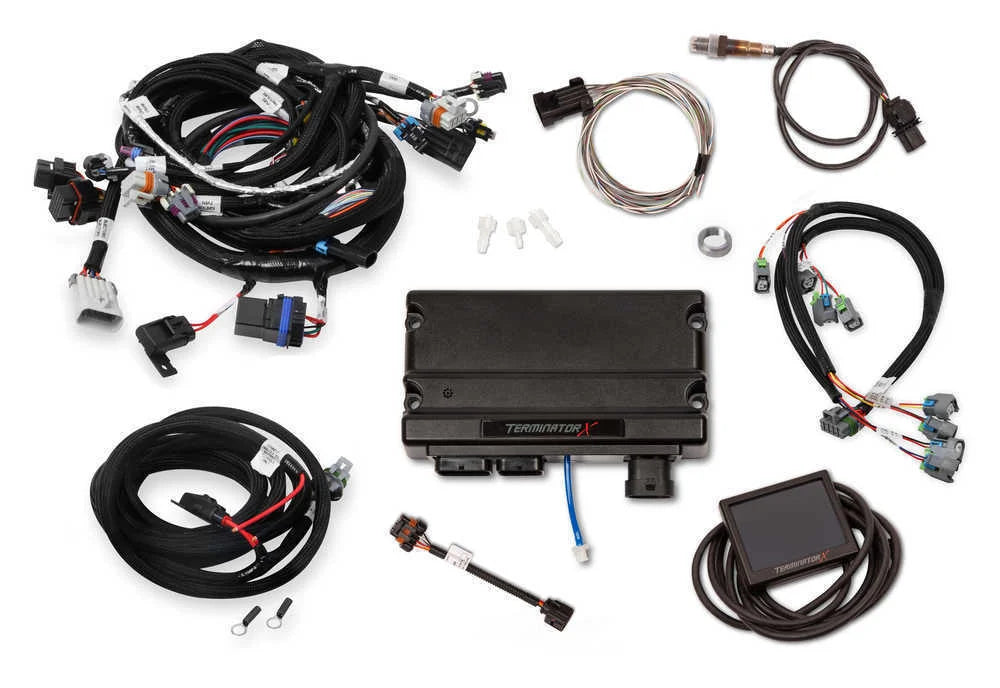 Holley EFI Terminator X 550-910 fits GM Gen IV Truck 4.8 / 5.3 / 6.0L / LS2 / LS3 - Side View