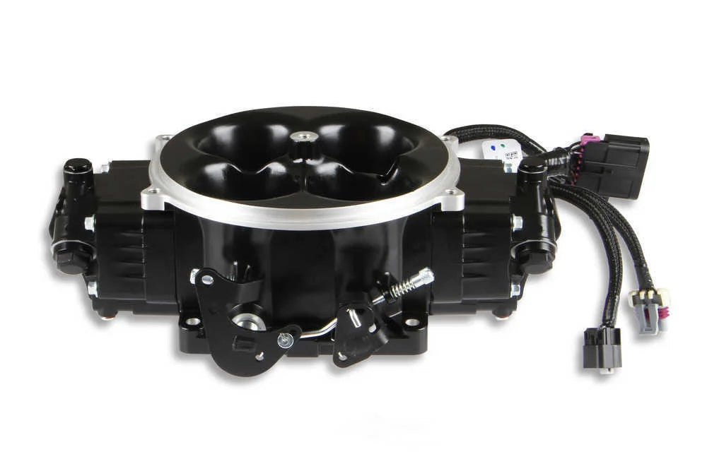Holley EFI Terminator X Stealth 4500 Throttle Body - Black 534-302 - Side View
