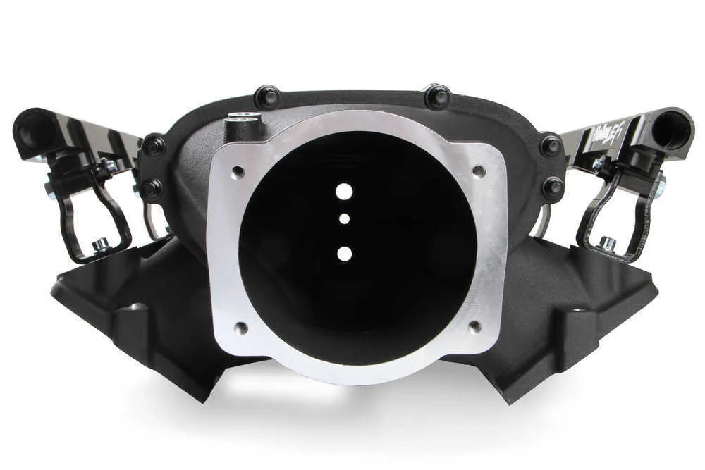 Holley EFI Ultra Lo-Ram Manifold Kit - Black Finish 300-621BK fits LS1 / LS2 / LS6 - Installation View