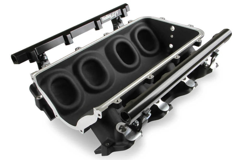 Holley EFI Ultra Lo-Ram Manifold Kit - Black Finish 300-621BK fits LS1 / LS2 / LS6 - Additional View 8