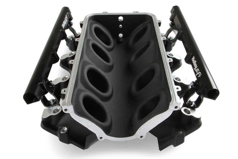 Holley EFI Ultra Lo-Ram Manifold Kit - Black Finish 300-621BK fits LS1 / LS2 / LS6 - Additional View 9