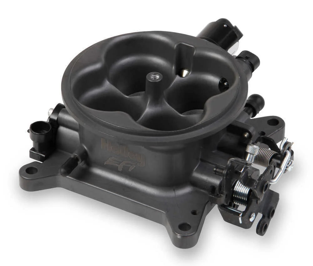 Holley EFI Universal 4BBL 1000CFM 4150 Flange Throttle Body - Hard Core Gray 112-587