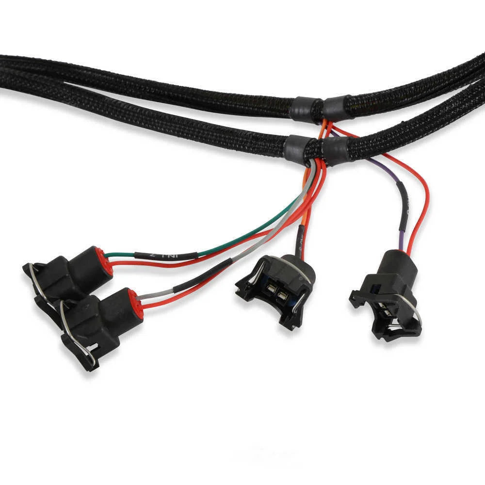 Holley EFI V8 over Manifold, Bosch Style Injector Harness 558-200 fits V8 - Installation View