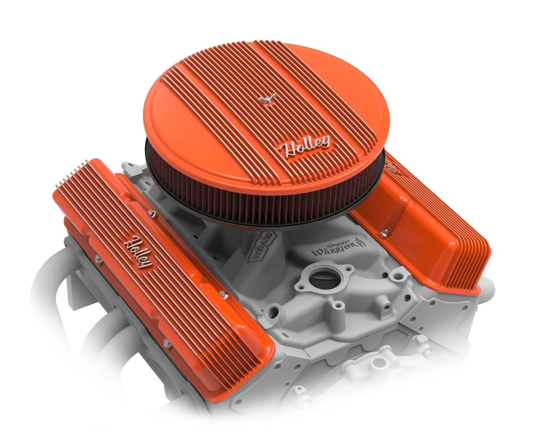 Holley Factory Orange Finish 120-127 - Side View