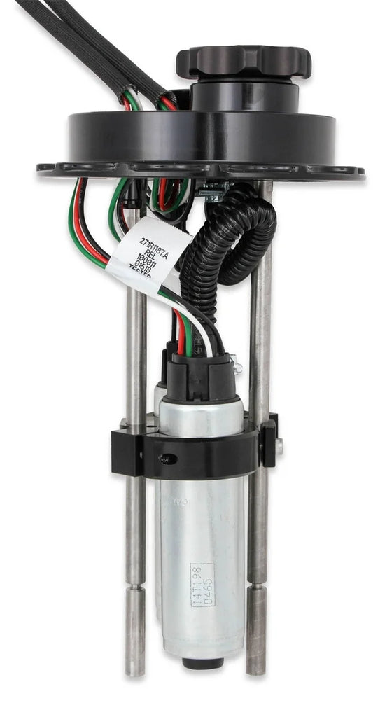 Holley Fuel Cell Pump Module Assembly 12 Bolt Flange with VR Series Brushless Fuel Pump 12-149 - Side View