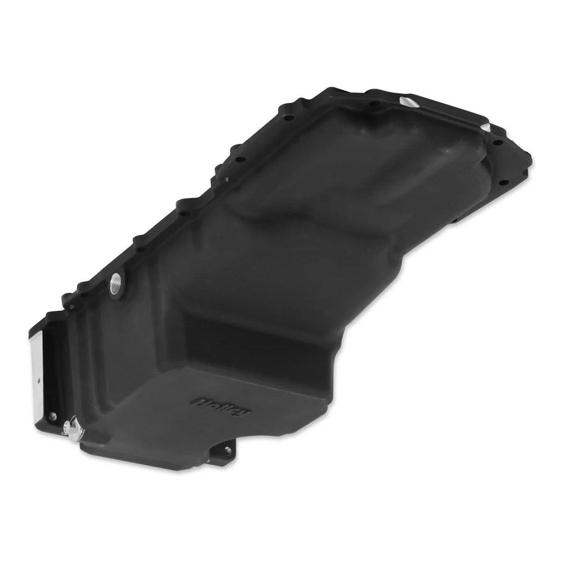 Holley GM Gen V LT Swap Oil Pan - Black - with Turbo Oil or PVC Return Port 302-20BK - Side View