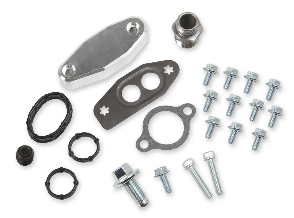 Holley GM Gen V LT Swap Oil Pan - as Cast - with Turbo Oil or PVC Return Port - Side View