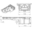 Load image into Gallery viewer, Holley GM Gen V LT Swap Oil Pan - as Cast - with Turbo Oil or PVC Return Port - Dimension Reference