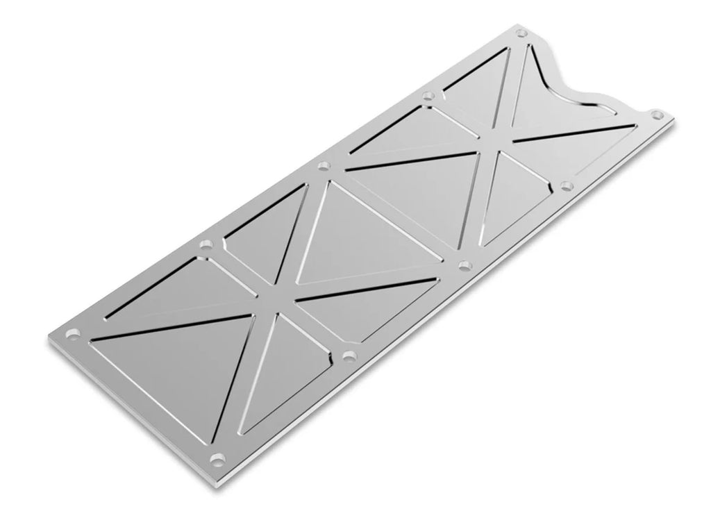 Holley GM LS1/LS6 Finned Valley Cover, Natural Billet 241-260 - Main Product View