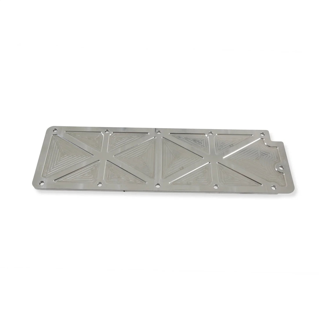 Holley GM LS2/LS3/LS7/LSX Trussed Valley Cover, Natural Billet 241-263 - Side View