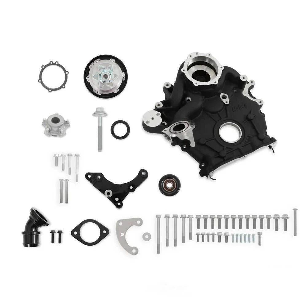 Holley High-Mount Accessory Drive - OE Oiling System - Base Kit - Black 20-300BK fits Godzilla - Main Product View