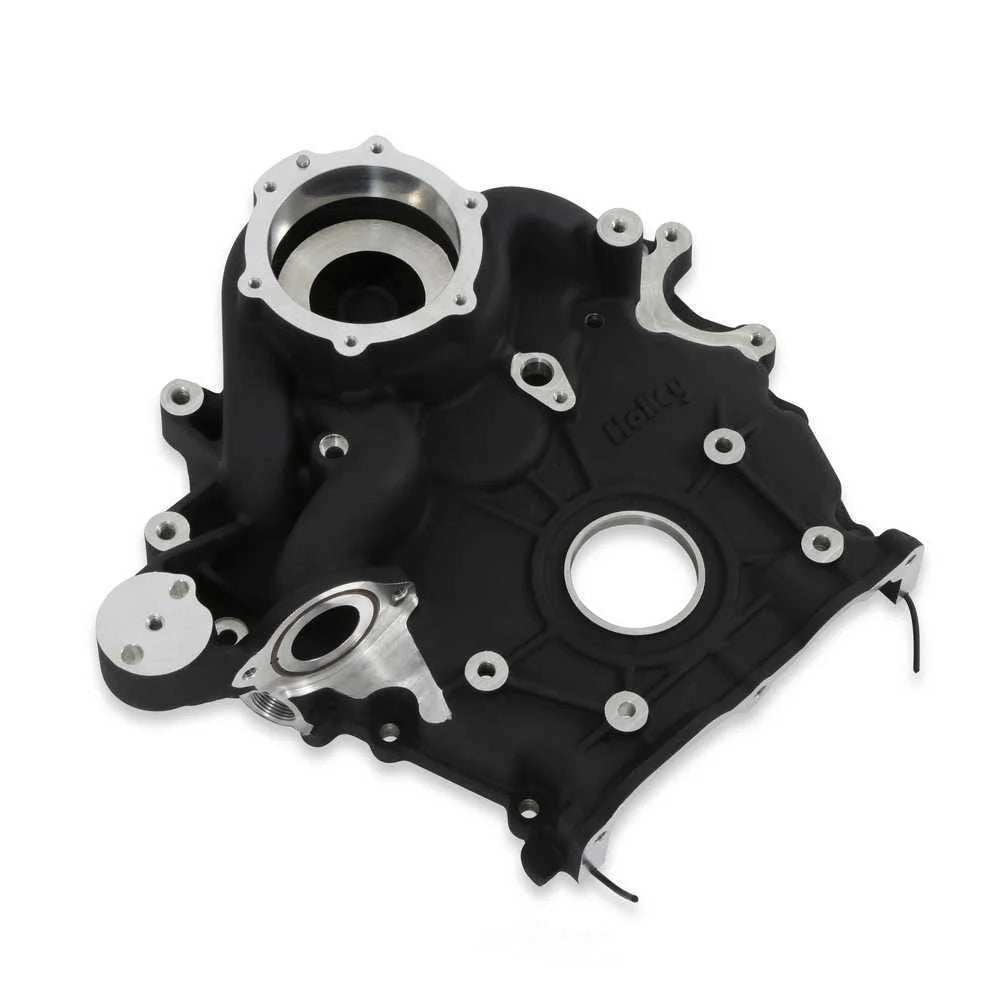 Holley High-Mount Accessory Drive System - Holley Pan Only 97-417 fits Ford 7.3L Godzilla - Side View