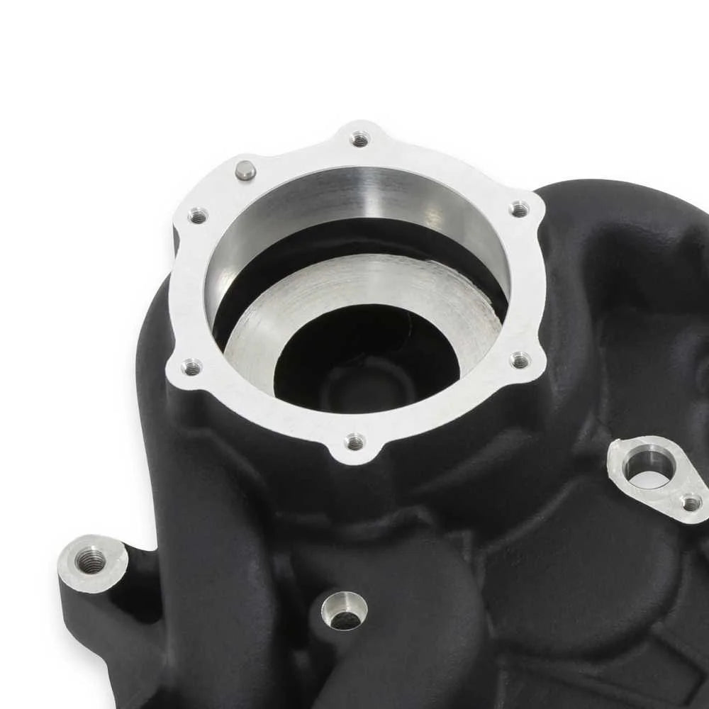 Holley High-Mount Accessory Drive System - OE Pan Only 97-418 fits Ford 7.3L Godzilla - Side View