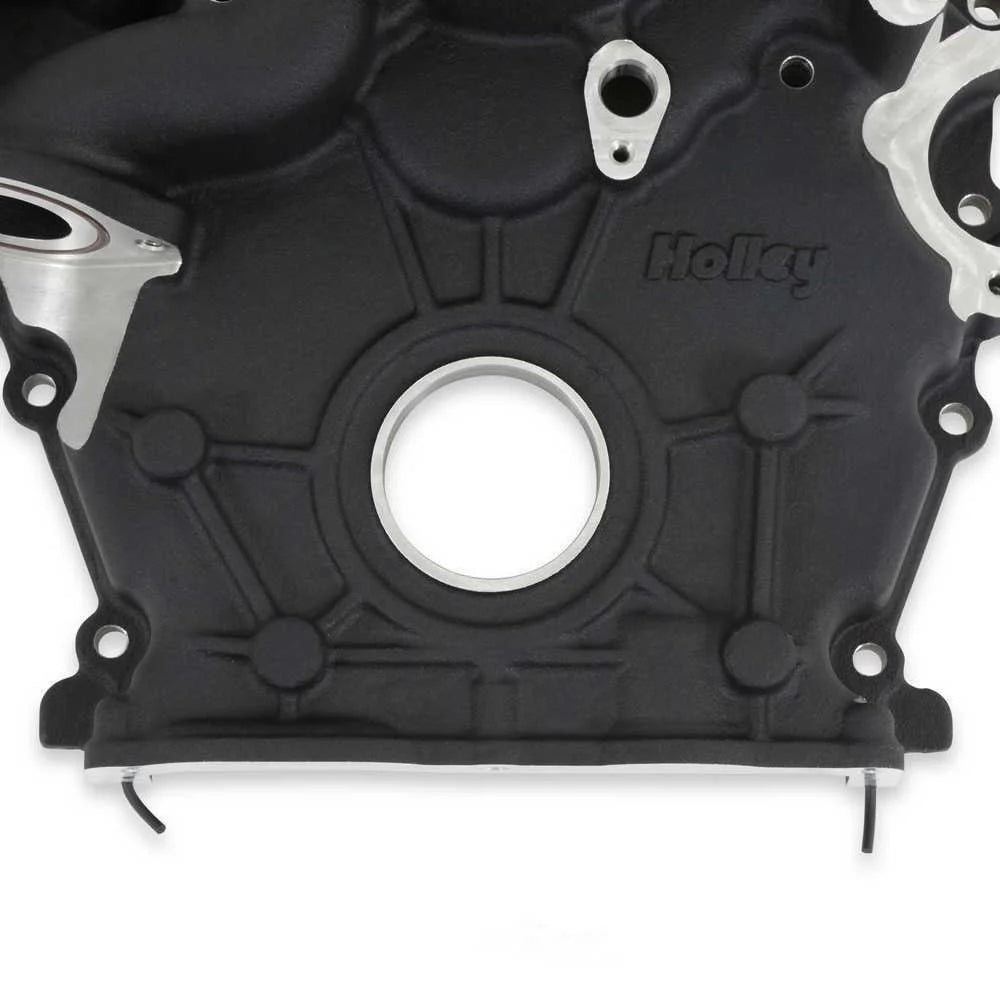 Holley High-Mount Accessory Drive System - OE Pan Only 97-418 fits Ford 7.3L Godzilla - Installation View