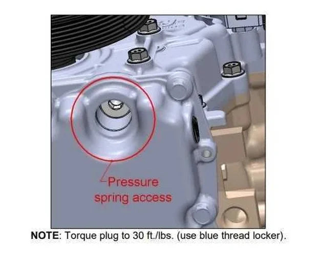 Holley High Pressure Spring 302-102 fits Godzilla 7.3L Engine - Back View
