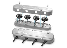 Load image into Gallery viewer, Holley Holley 2-Piece "Chevrolet" Script Valve Cover - Gen III/IV LS - Natural 241-175 - Back View