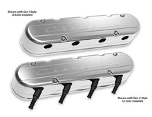 Load image into Gallery viewer, Holley Holley 2-Piece "Chevrolet" Script Valve Cover - Gen III/IV LS - Polished 241-176 - Side View