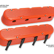Load image into Gallery viewer, Holley Holley 2-Piece Finned Valve Cover - Gen III/IV LS - Factory Orange Machined 241-183 - Side View