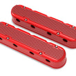 Load image into Gallery viewer, Holley Holley 2-Piece Finned Valve Cover - Gen III/IV LS - Gloss Red Machined 241-184 - Main Product View