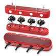 Load image into Gallery viewer, Holley Holley 2-Piece Finned Valve Cover - Gen III/IV LS - Gloss Red Machined 241-184 - Back View