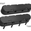 Load image into Gallery viewer, Holley Holley 2-Piece Finned Valve Cover - Gen III/IV LS - Satin Black Machined 241-182 - Side View