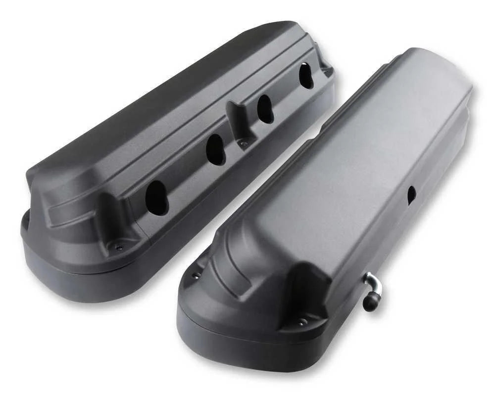 Holley Holley 2-Piece Ford Style Valve Cover - Gen III/IV LS - Satin Black 241-187 fits Ford - Main Product View