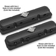 Load image into Gallery viewer, Holley Holley 2-Piece Pontiac Style Valve Cover - Gen III/IV LS - Satin Black 241-192 - Side View