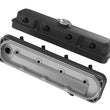 Load image into Gallery viewer, Holley Holley 2-Piece Pontiac Style Valve Cover - Gen III/IV LS - Satin Black 241-192 - Back View