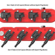 Load image into Gallery viewer, Holley Holley 2-Piece Vintage Series Valve Cover - Gen III/IV LS - Gloss Red Machined 241-174 - Back View