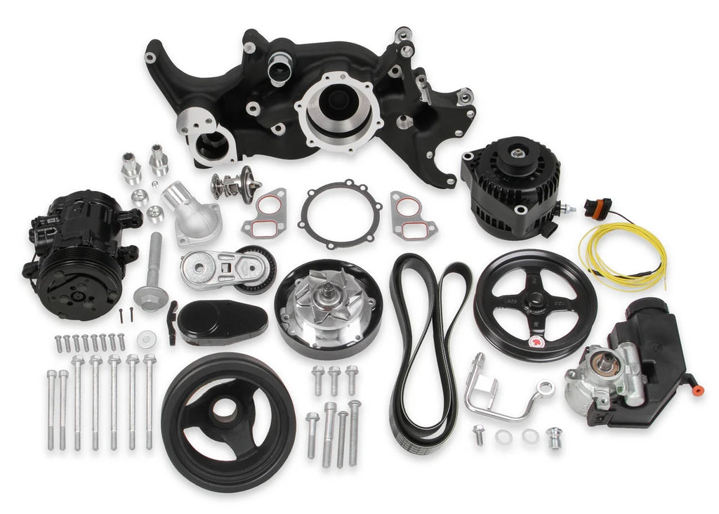 Holley Holley Black Mid-Mount Complete Accessory System 20-185BK - Main Product View