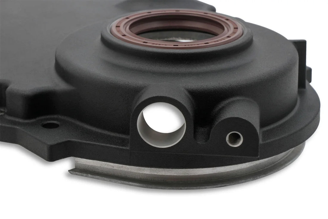 Holley Holley Cast Aluminum Timing Chain Cover 21-153 - Back View