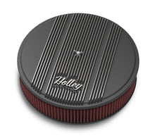 Load image into Gallery viewer, Holley Holley Finned Vintage Style Air Cleaner - 14" Diameter x 3" Tall - Round 120-153