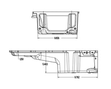 Load image into Gallery viewer, Holley Holley GM LS Swap Oil Pan - Additional Front Clearance 302-2 - Back View
