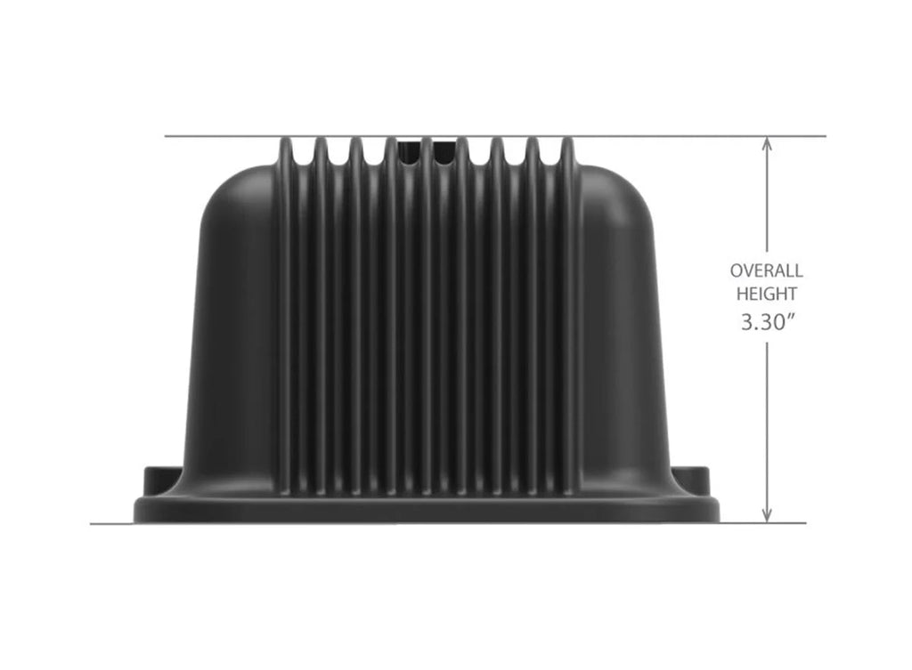 Holley Holley GM Licensed Vintage Series SBC Valve Covers Satin Black Machined Finish 241-108 - Side View