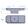Load image into Gallery viewer, Holley Holley Gen III Hemi Swap Oil Pan - Mid-Sump Non-VVT - Black 302-60BK - Dimension Reference