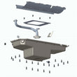 Load image into Gallery viewer, Holley Holley Gen III Hemi Swap Oil Pan - Mid-Sump VVT 302-61 - Back View
