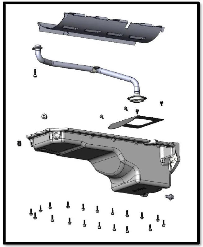 Holley Holley Gen III Hemi Swap Oil Pan - Rear-Sump - Natural - VVT - Side View