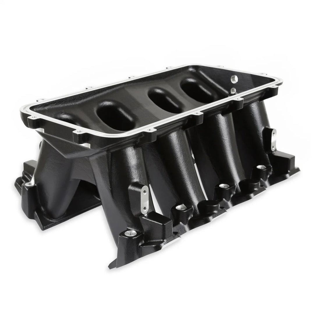 Holley Holley Hi-Ram Lower Manifold - GM LS1/LS2/LS6-Black 300-226BK - Back View