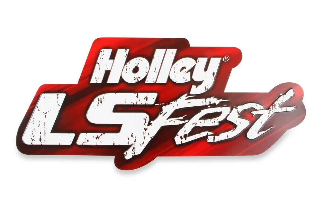 Holley Holley LS Fest Metal Sign 10133HOL - Side View