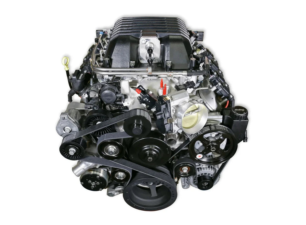 Holley Holley Low Mount LSA Accessory Drive Bracket Kit - Complete - Natural 20-163 - Installation View