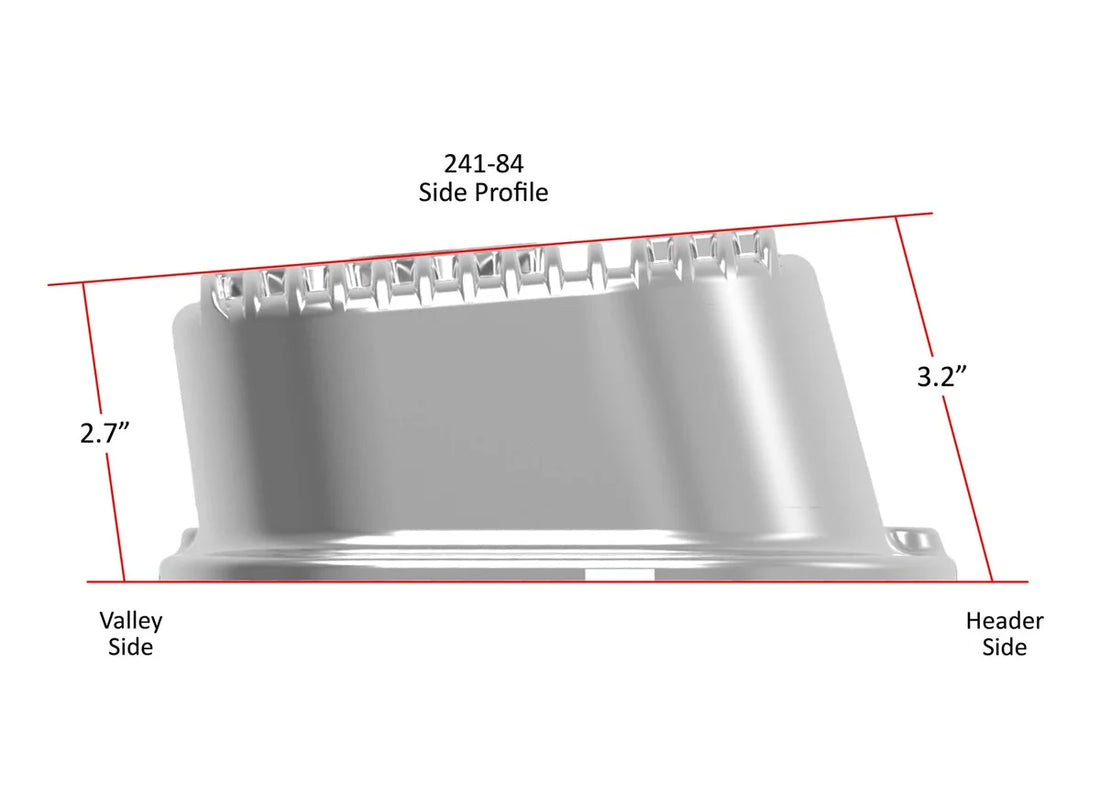 Holley Holley M/T Valve Covers - Vintage Style - Finned - BBC - Polished 241-84 - Side View