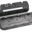 Load image into Gallery viewer, Holley Holley M/T Valve Covers - Vintage Style - Finned - BBC - Satin Black 241-85 - Side View