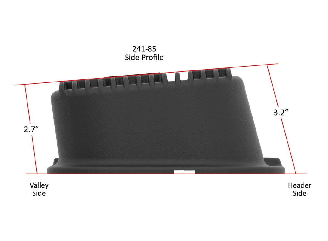 Holley Holley M/T Valve Covers - Vintage Style - Finned - BBC - Satin Black 241-85 - Additional View 8