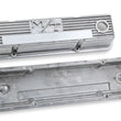 Load image into Gallery viewer, Holley Holley M/T Valve Covers - Vintage Style - Finned - SBC - Polished 241-82 - Side View